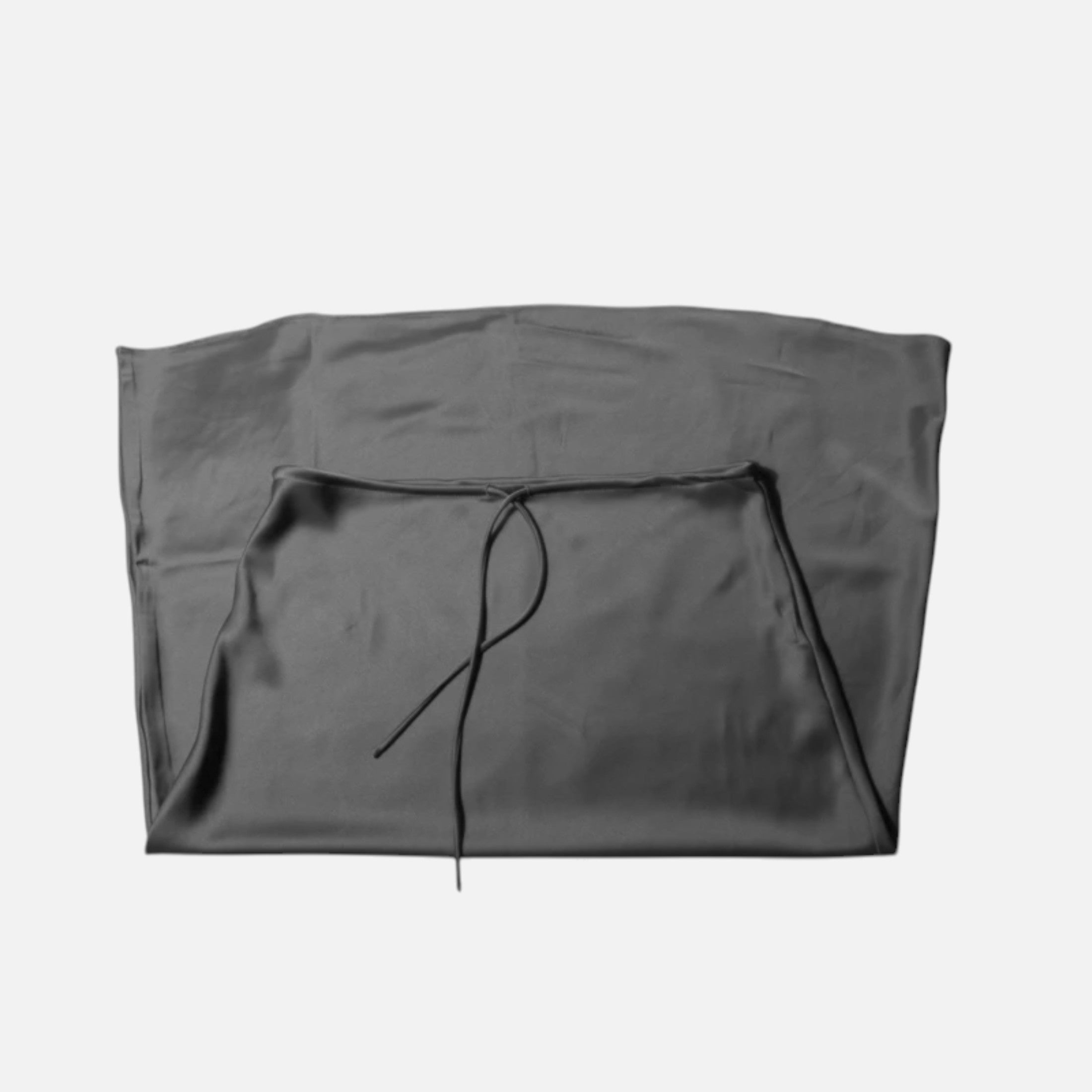 Chic high-waisted satin skirt for women