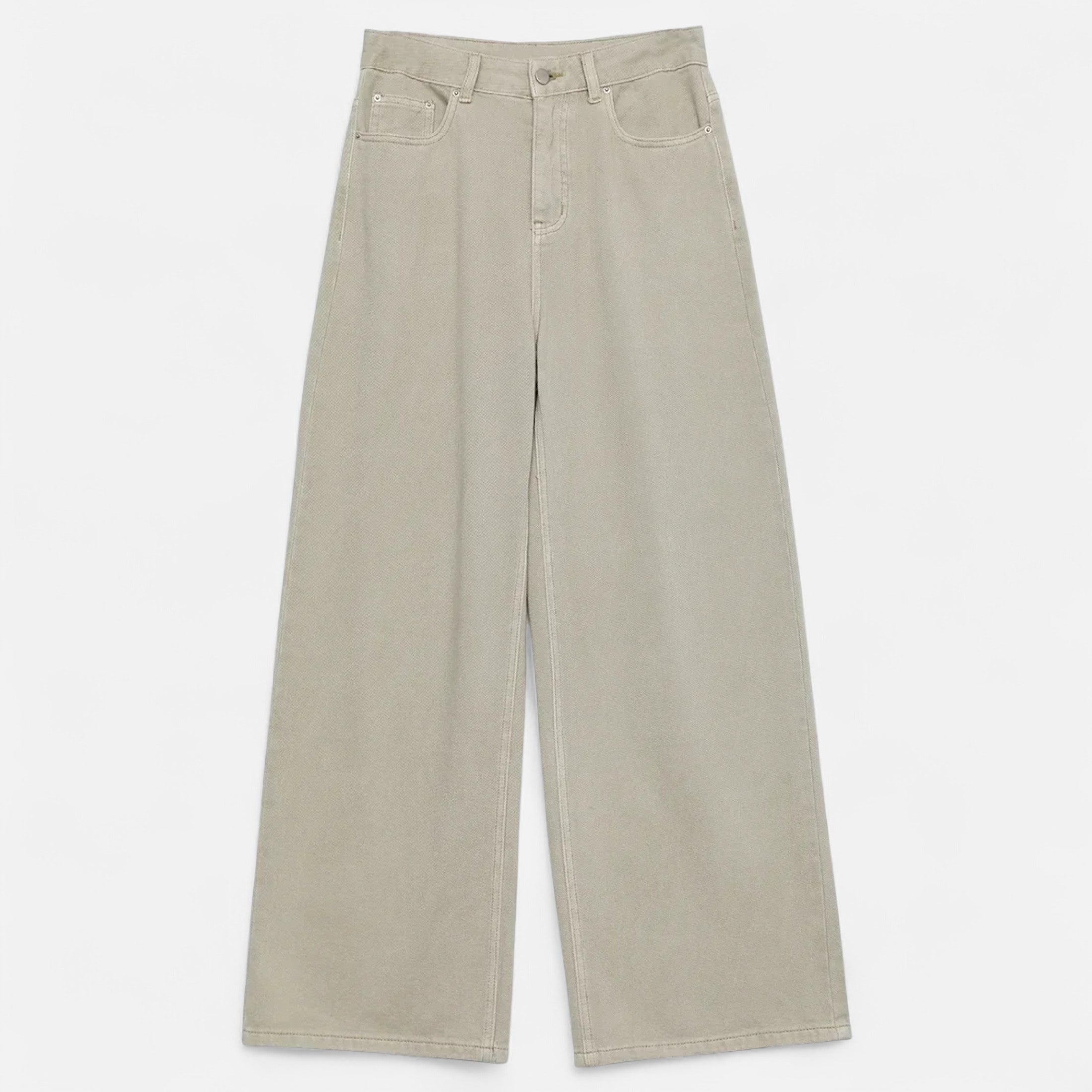 Women's High Waist Wide Leg Cotton Pants