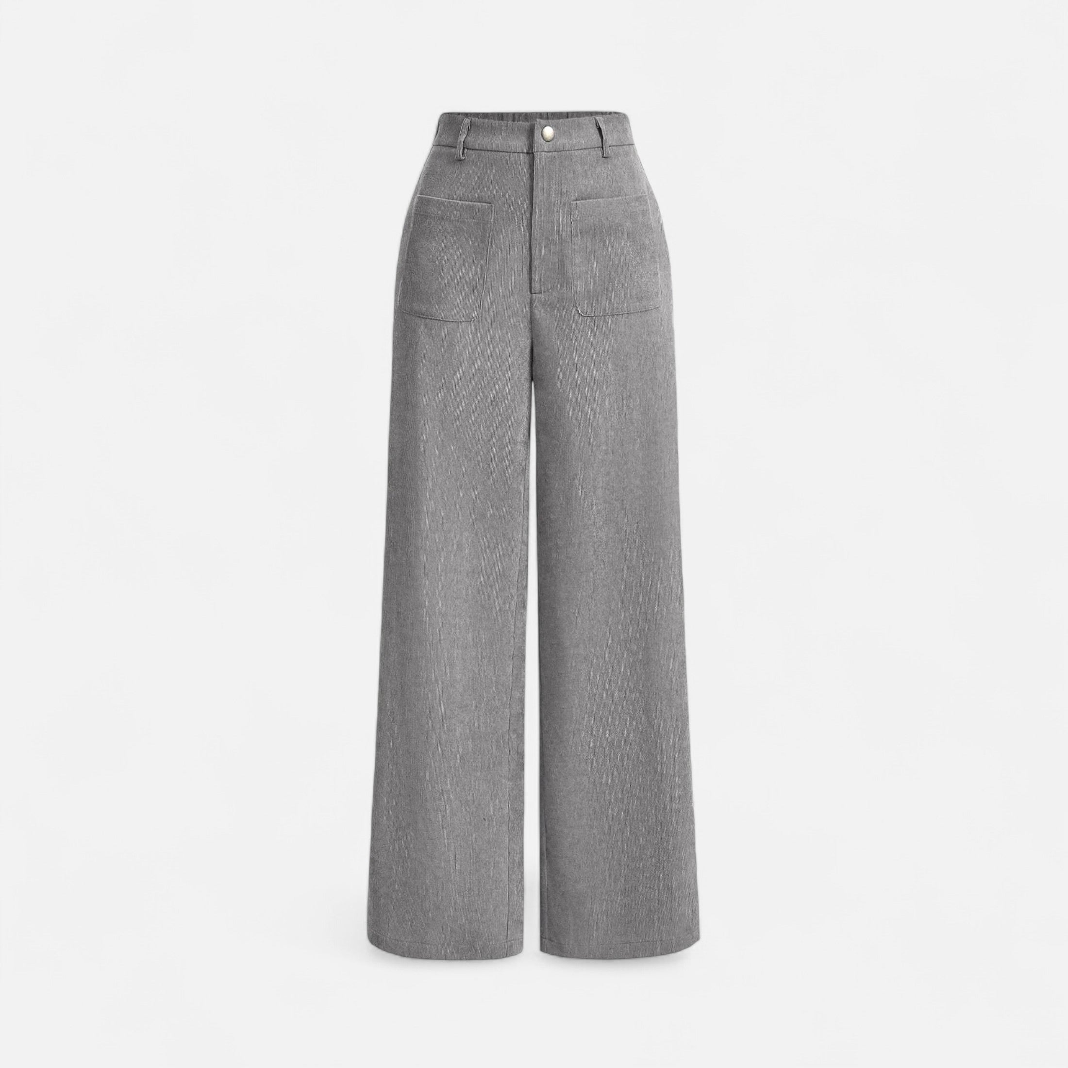 Retro high-waisted wide-leg pants for women