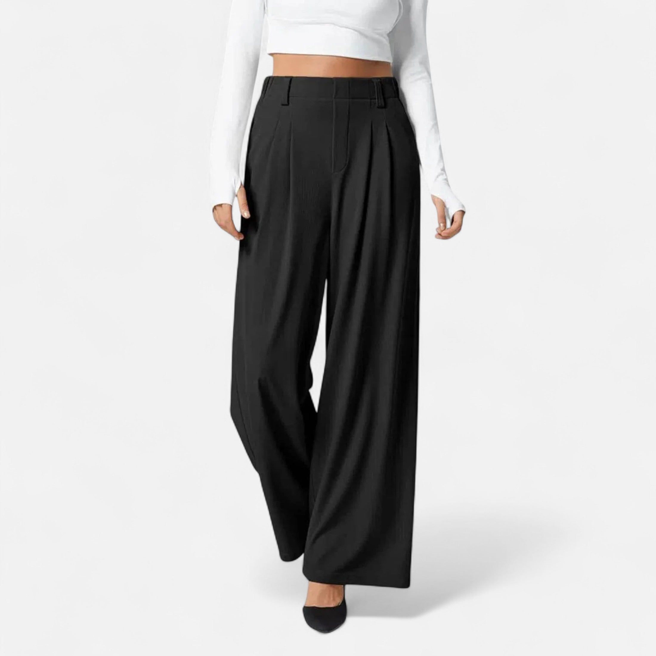Chic textured palazzo pants for women
