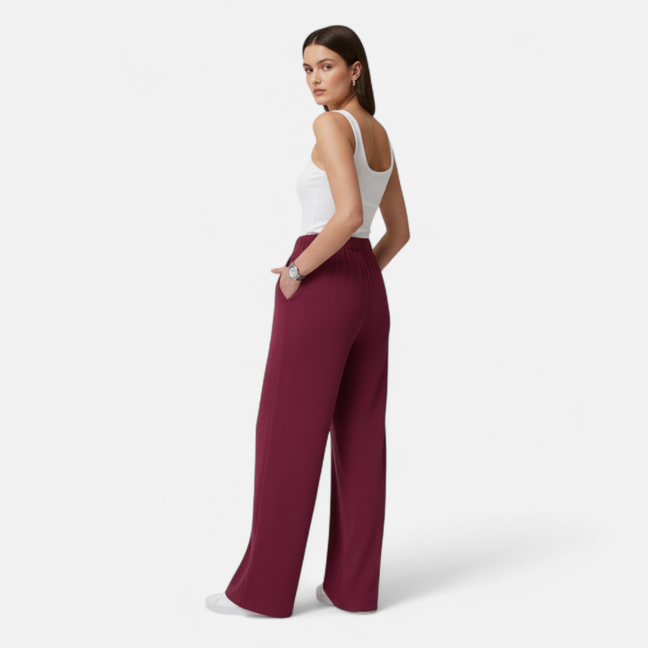 Chic textured palazzo pants for women