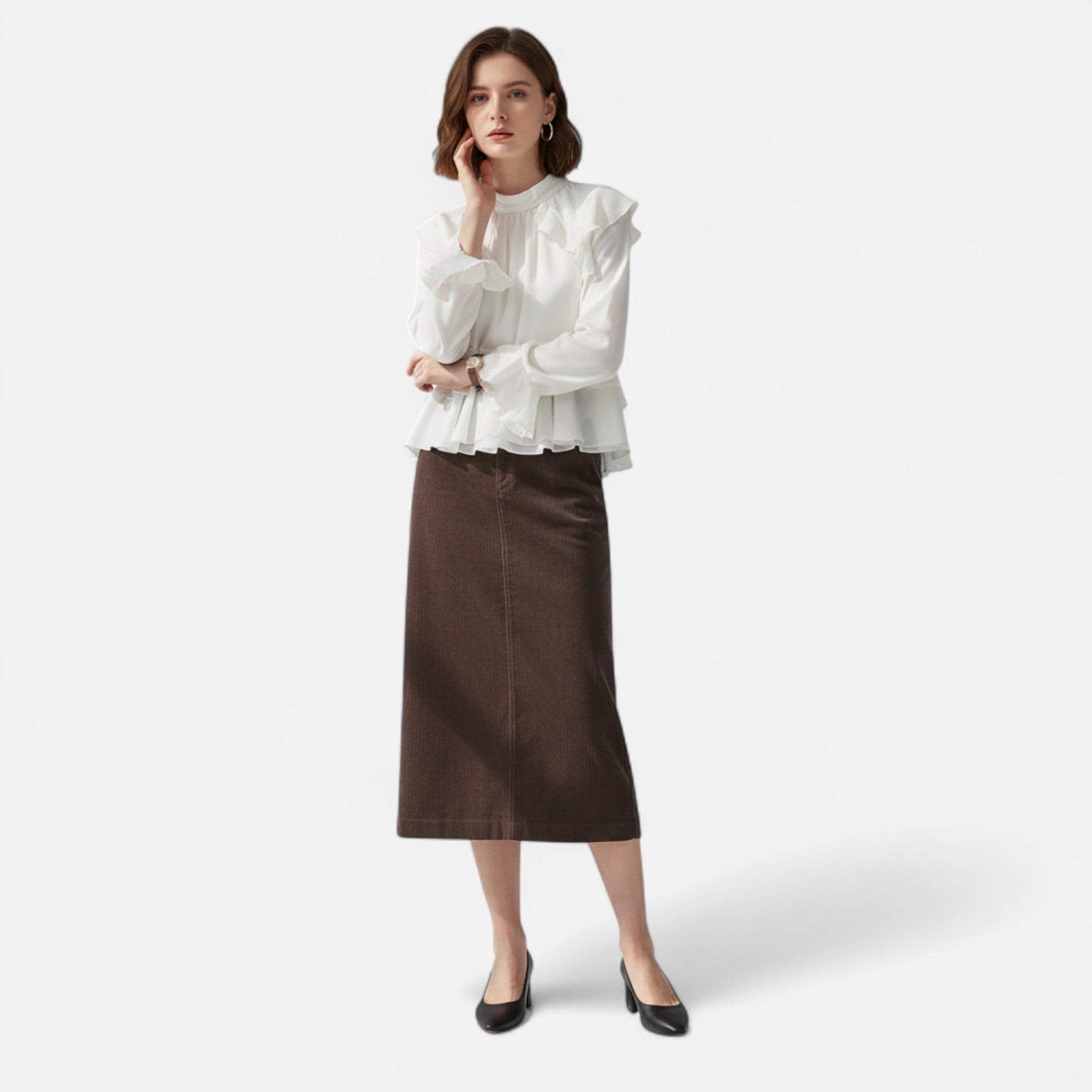 Chic Corduroy Skirt for Women