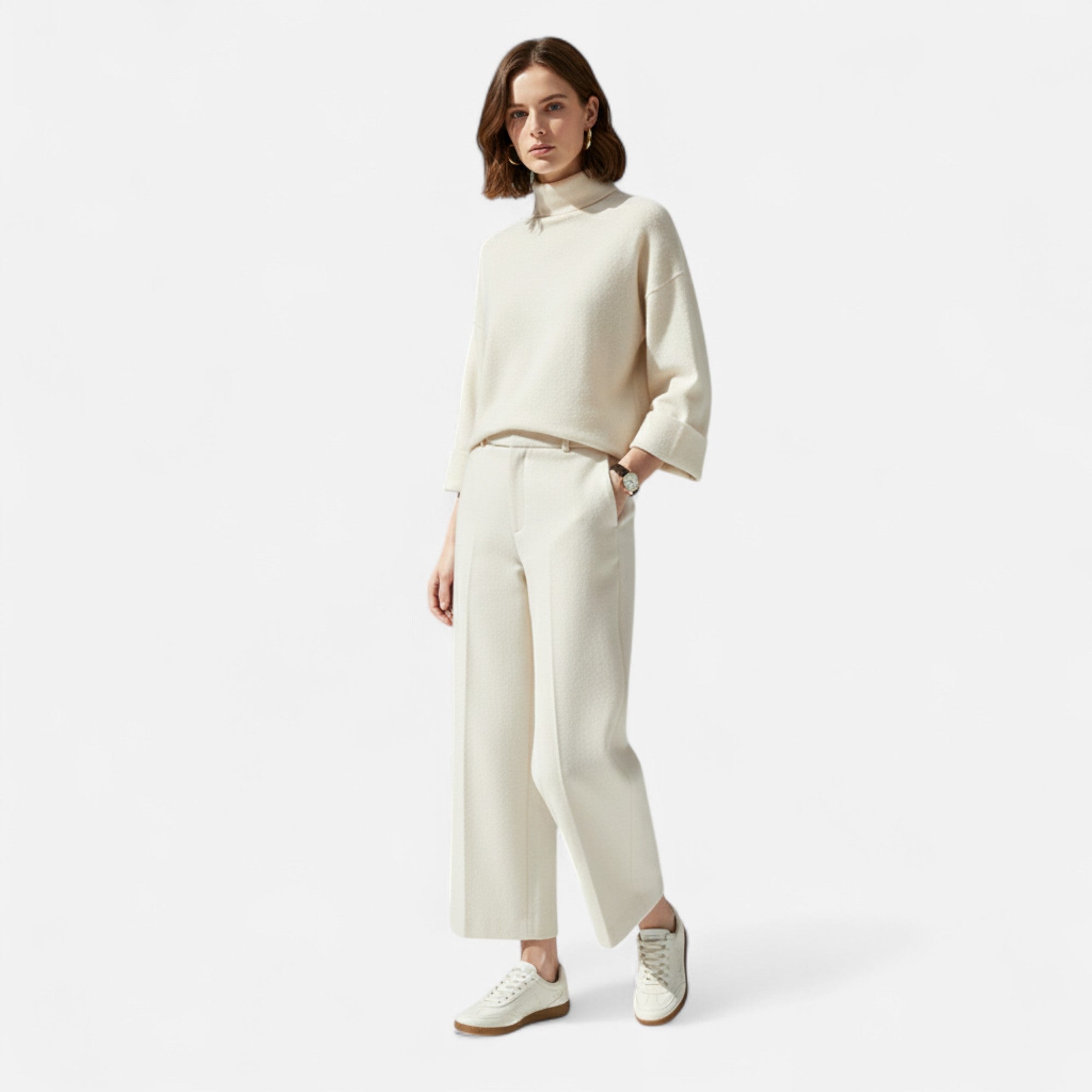 Timeless white sneakers for women