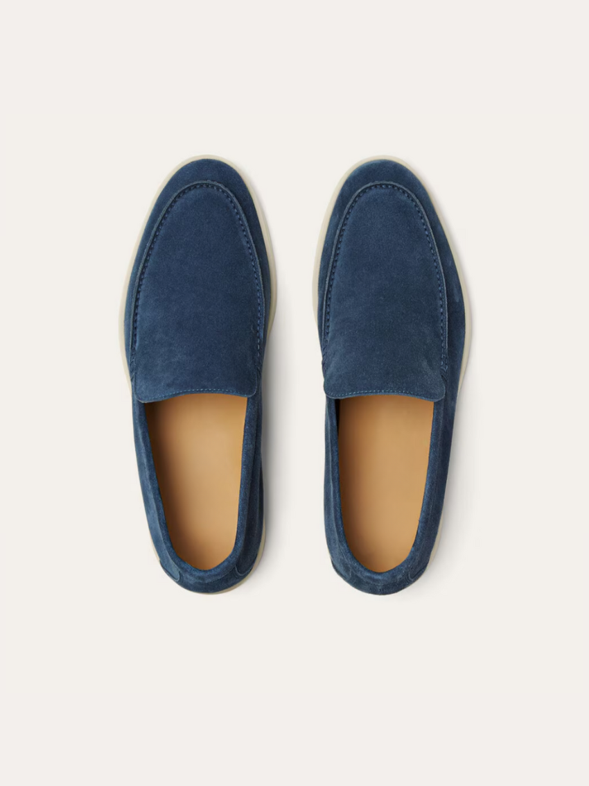 Suede Loafers – Deep Blue