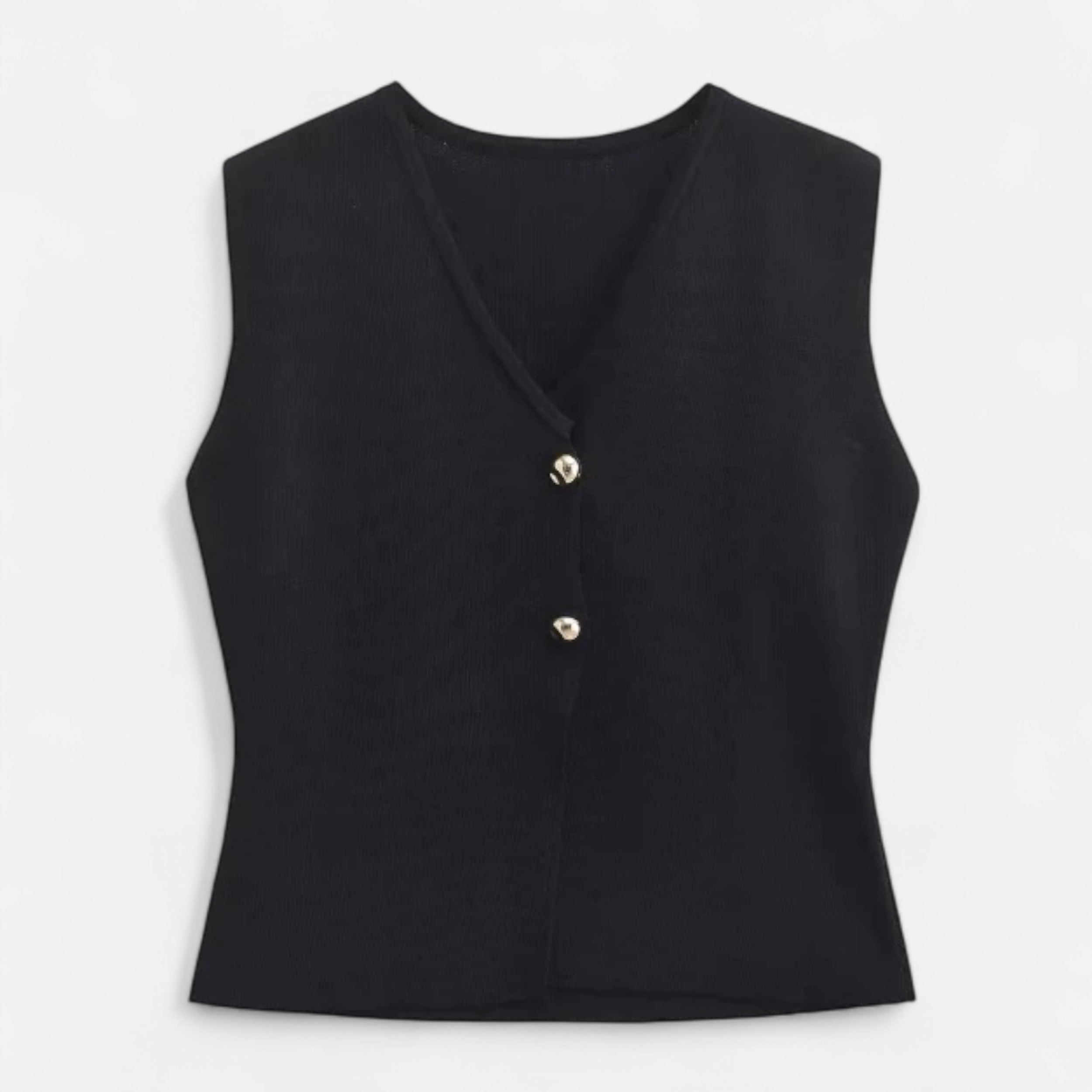 Women's Button-up Cropped Knit Vest