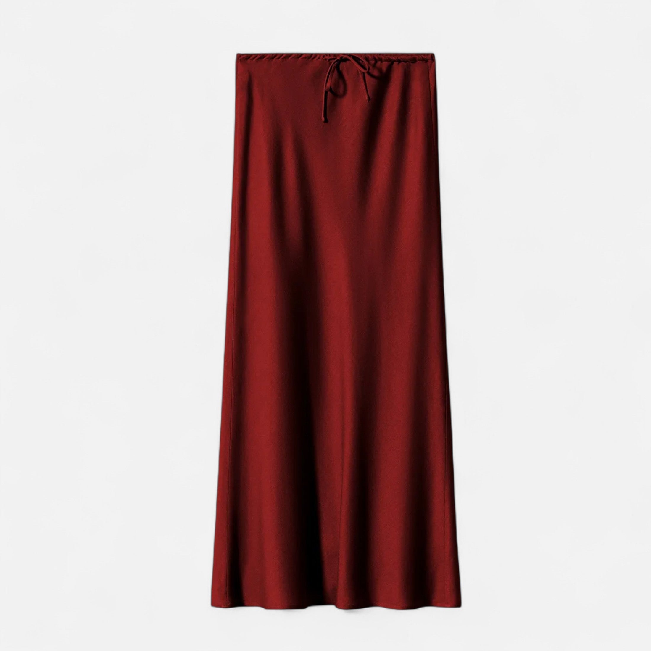 Chic high-waisted satin skirt for women