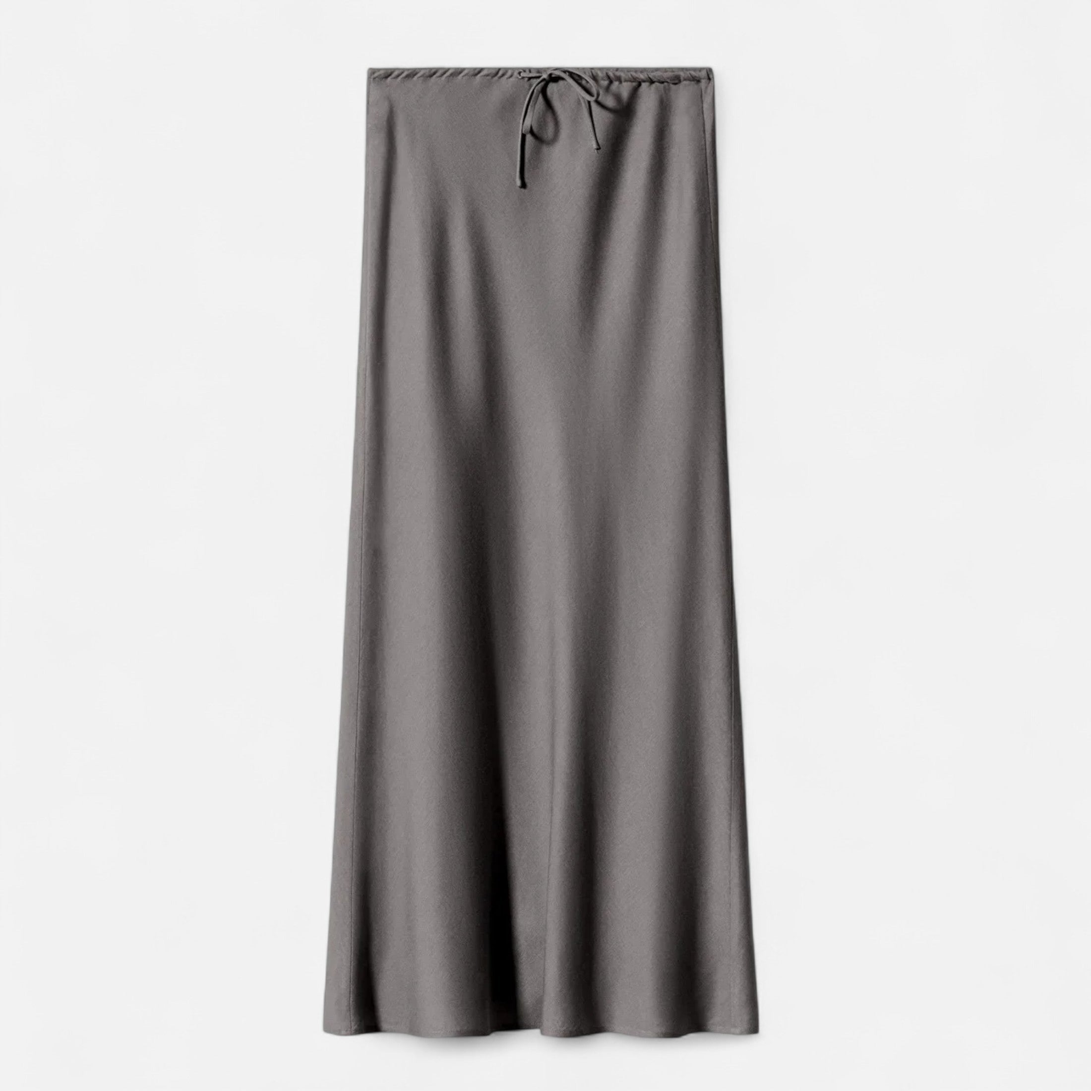 Chic high-waisted satin skirt for women