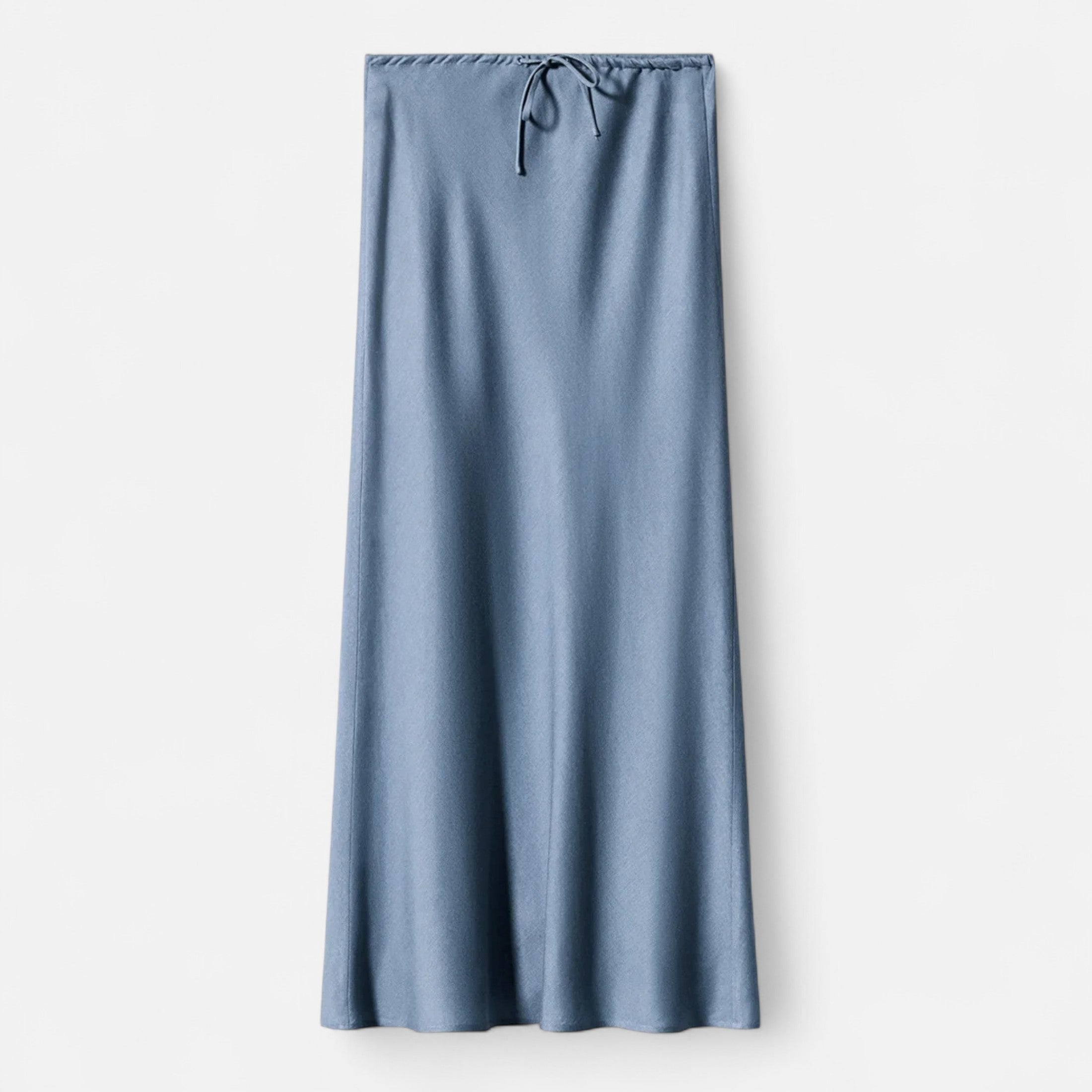 Chic high-waisted satin skirt for women