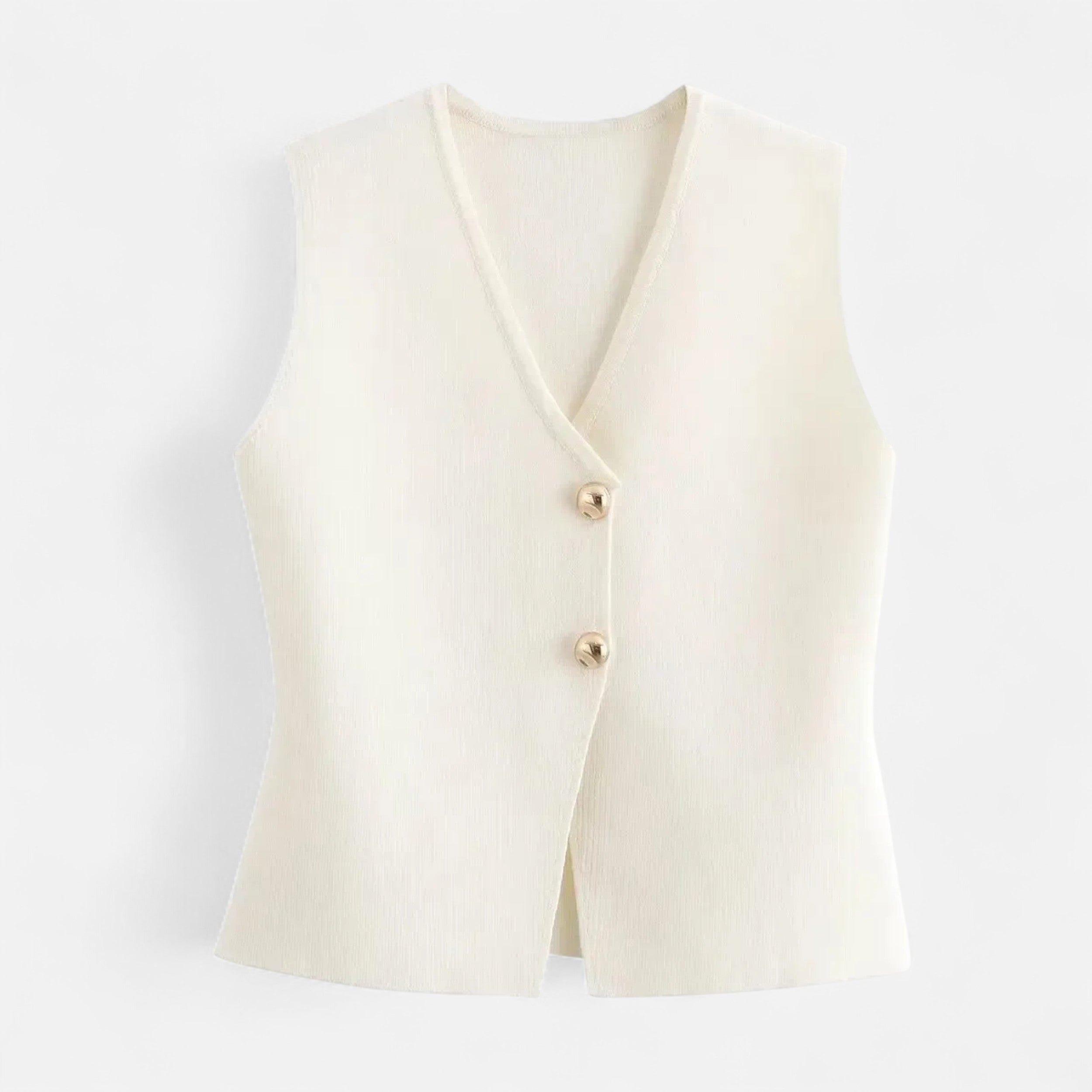 Women's Button-up Cropped Knit Vest