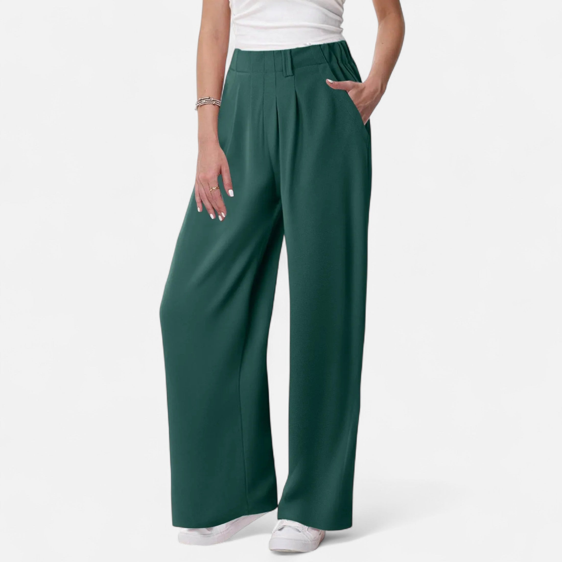 Chic textured palazzo pants for women