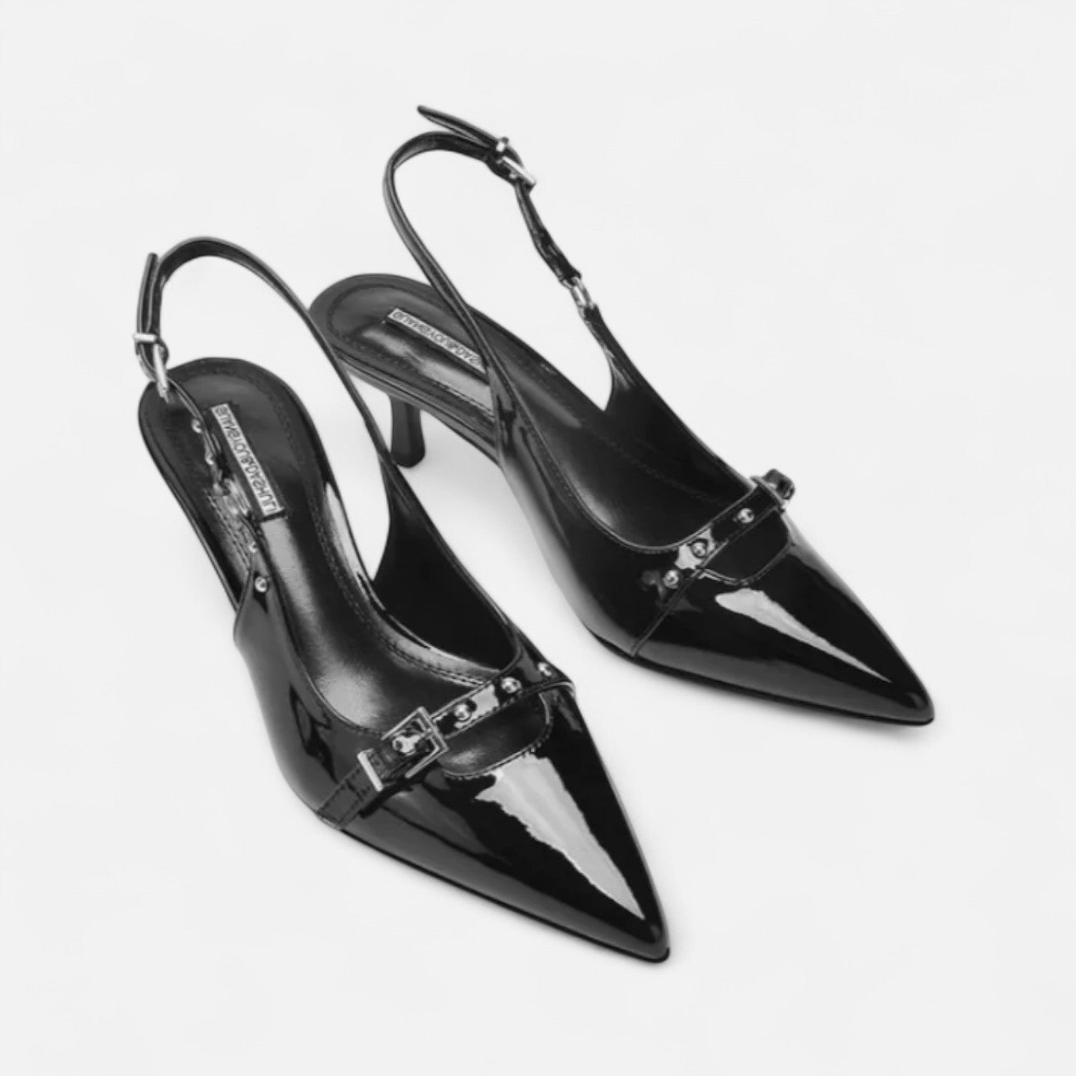 Women's Gladiator Heel Sandals – Pointed Tips, Sculpted Slip-On, Elegant Simplicity