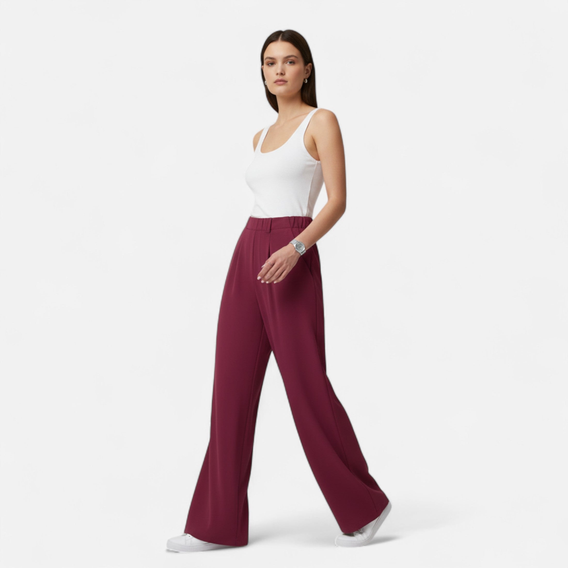 Chic textured palazzo pants for women