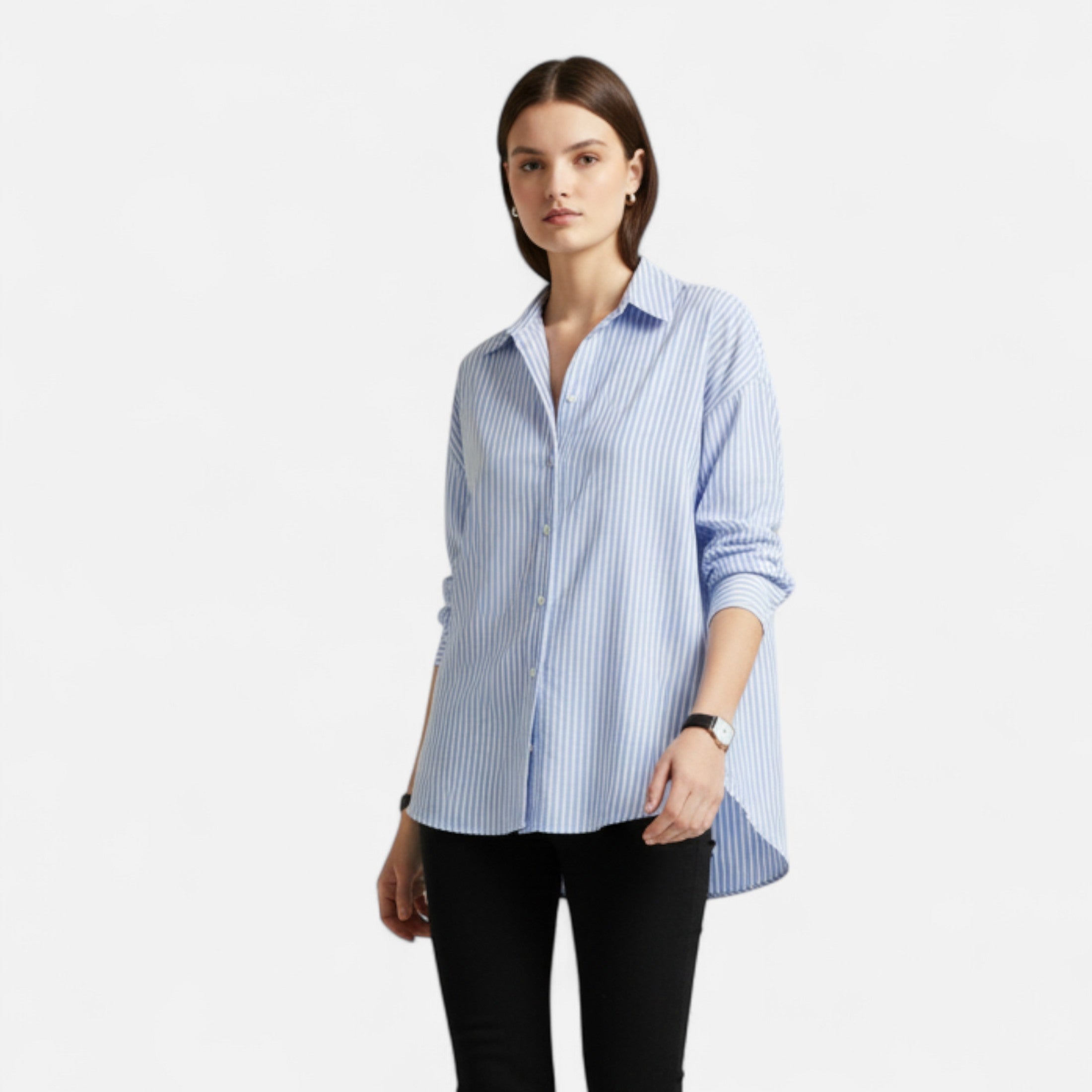 Elegant Women's Cotton Oxford Shirt