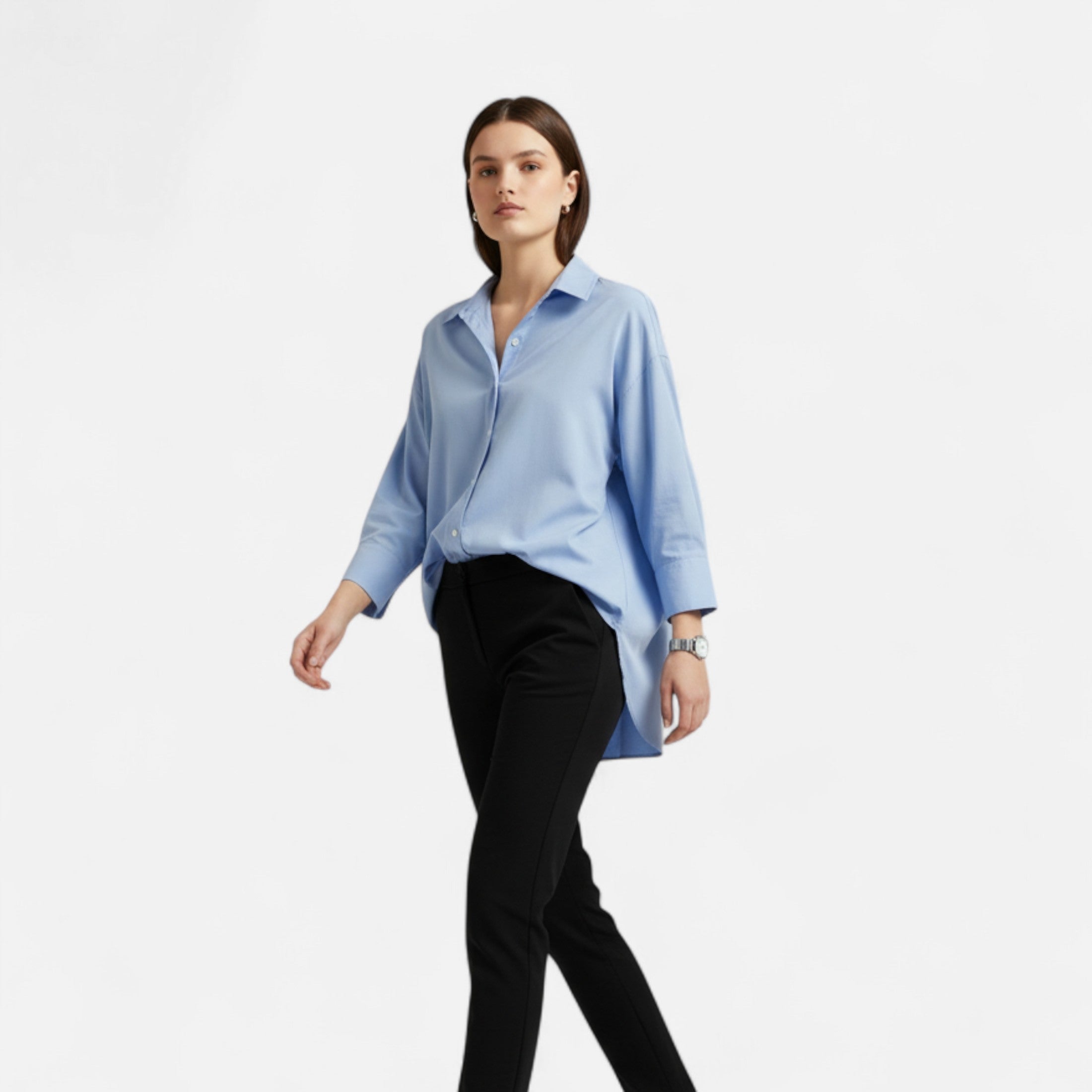 Elegant Women's Cotton Oxford Shirt