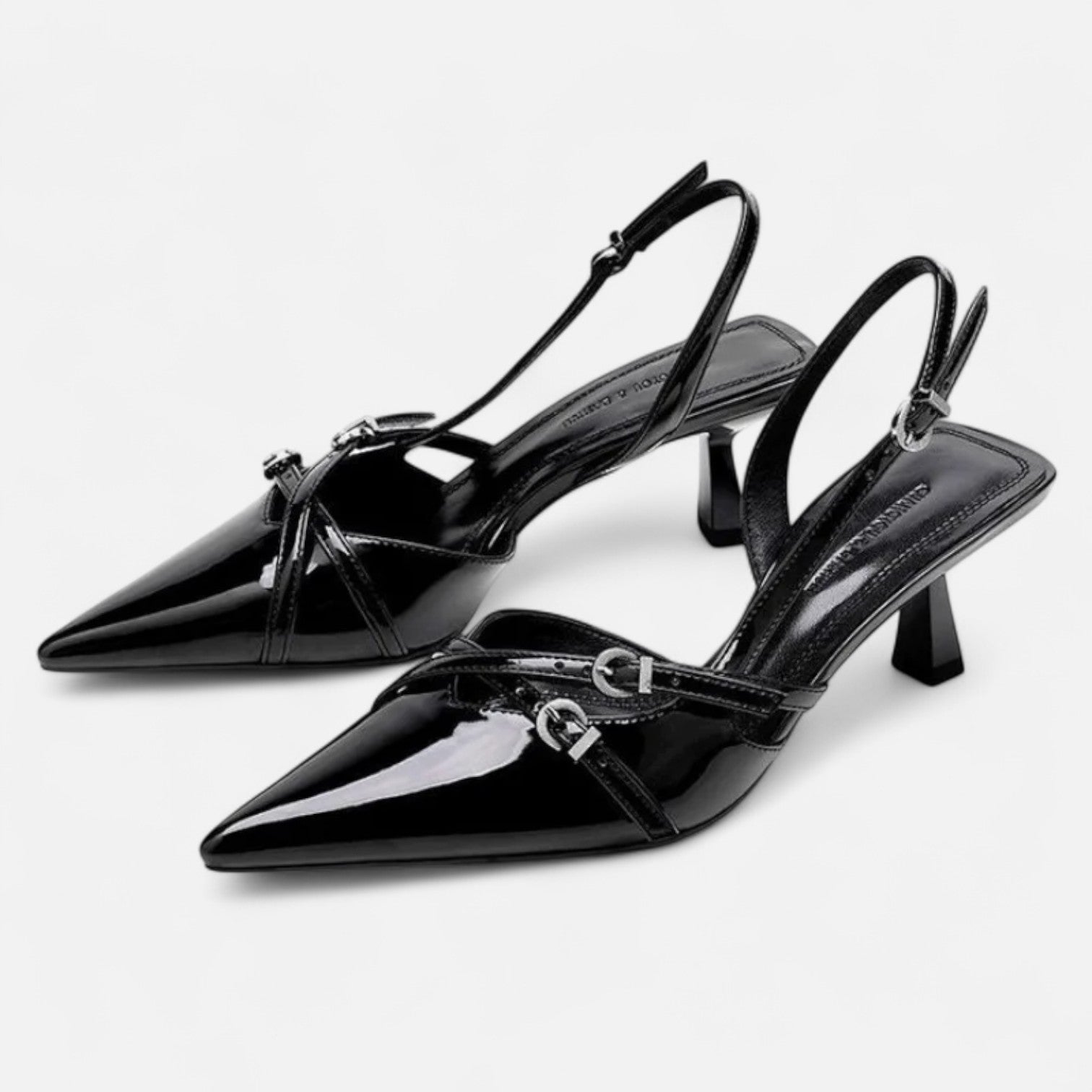 Women's Gladiator Heel Sandals – Pointed Tips, Sculpted Slip-On, Elegant Simplicity