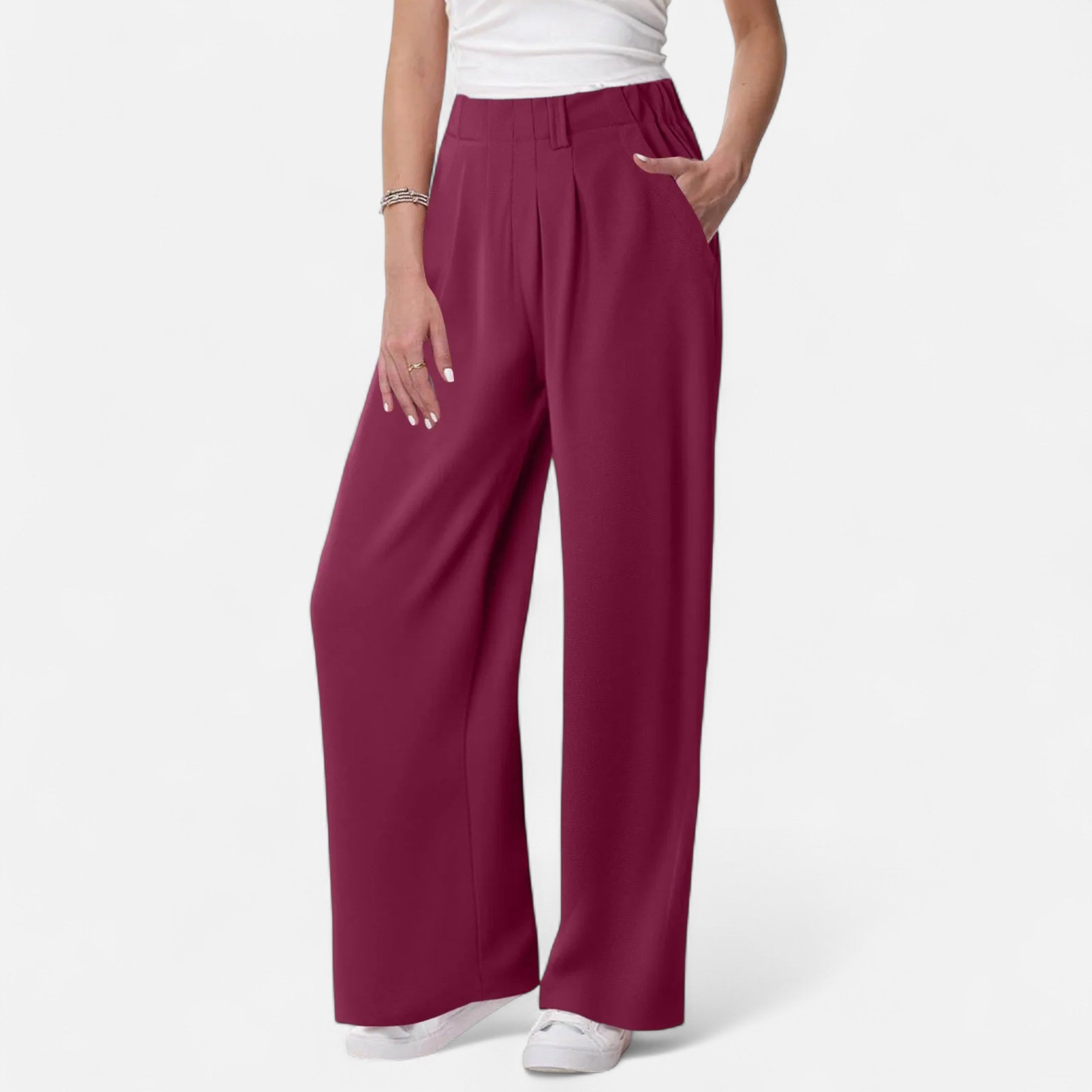 Chic textured palazzo pants for women